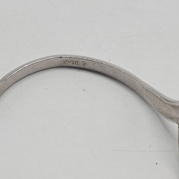 Silver Tone Chevron Cuff Bracelet By Avon - Picture 4 of 6